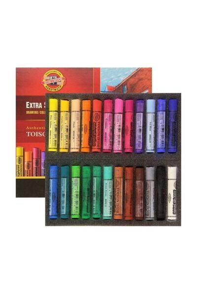 Koh-i Noor Toison D'or Sanatsal Extra Soft Yuvarlak Pastel Boya Kalın 24 Renk...