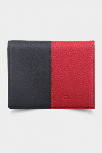 GUARD Matte Navy blue/red Leather Men's Wallet