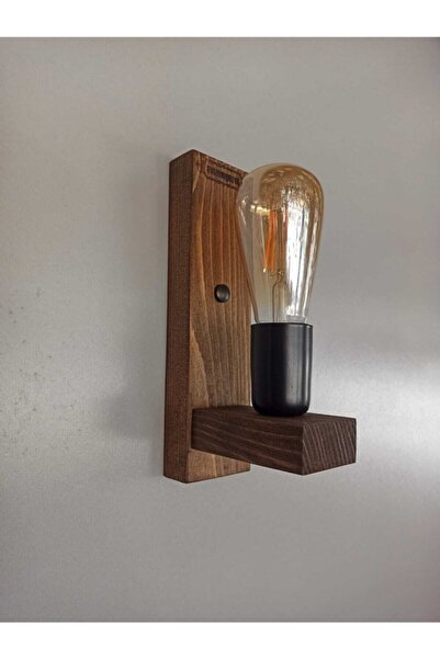 avizemguzel Lara Ahşap Rustik Modern Duvar Aplik
