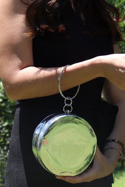 weem bag Βραχιόλι Ασημένιο Καθρέφτης Βραδινό Φόρεμα Τσάντα