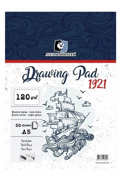 Alex Schoeller 120 Gr. A5 50 Sheets Spiral Drawing Notebook