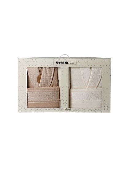 Özdilek Σετ μπουρνούζι Unisex Cotton Brown Cream 5 τεμαχίων