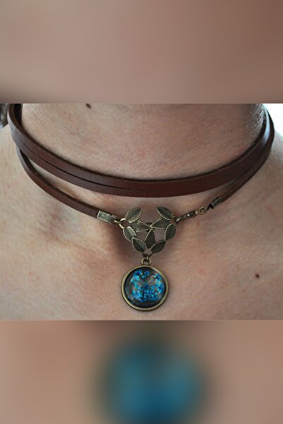 LADYMİRAGE قلادة فيليسيا الزهرية الحقيقية