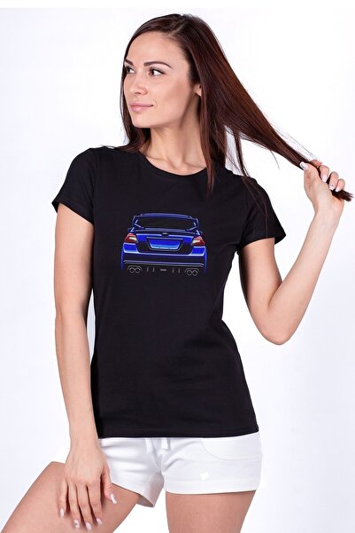 QIVI Subaru Impreza WRX STI Štampano crna ženska Pleteno majica