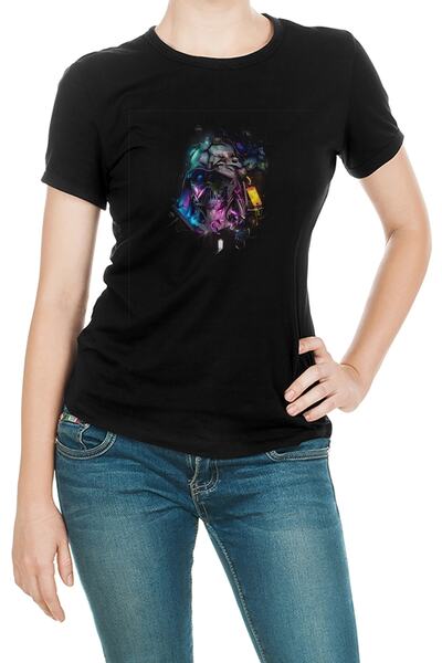 QIVI Star Wars Štampano Crna ženska Pleteno majica T-shirt T-shirt
