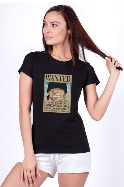 QIVI Anime One Punch Man Wanted Štampano Crna Ženska Pleteno Majica