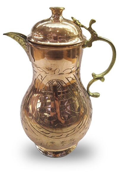 Genel Markalar Bakır Sürahi Keski Işlemeli Kapaklı