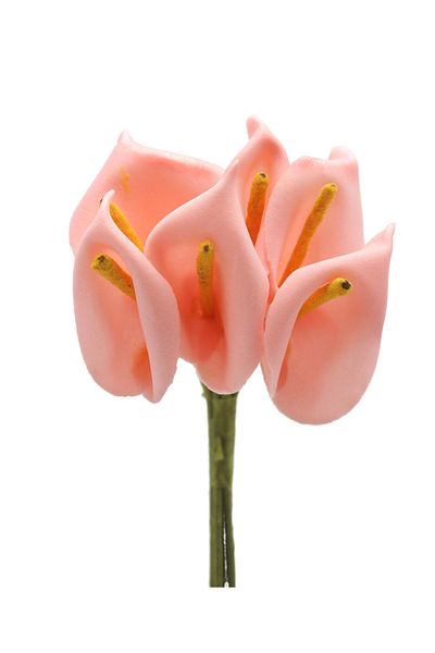 Lora Wedding 15cm Latex Salmon Color Gala Flower 72 Τεμάχια