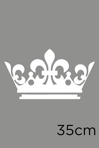 New Jargon King King Crown Auto Vehicul Autocolant Autocolant 35cm - Alb