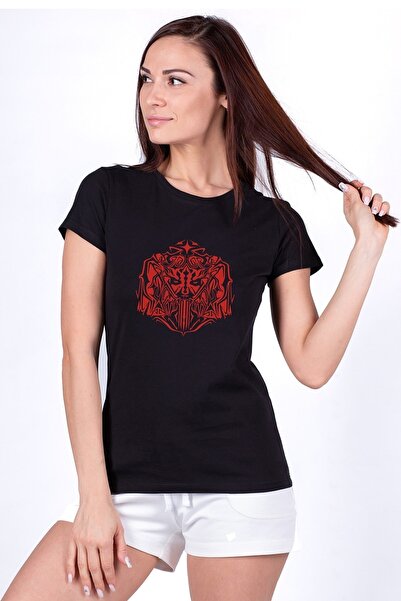 QIVI Darth Maul Štampano Crna ženska Pleteno majica T-shirt T-shirt