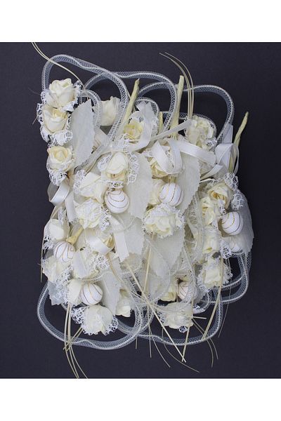 Lora Wedding Κιτ λουλουδιών 13cm Κρέμα Χρώμα 12 Τμ