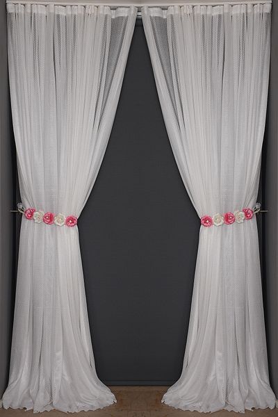 AKÇA TEKSTİL Close Point Cream Color Single Wing Ready Planted Pleated Background Curtain 300*260 Cm