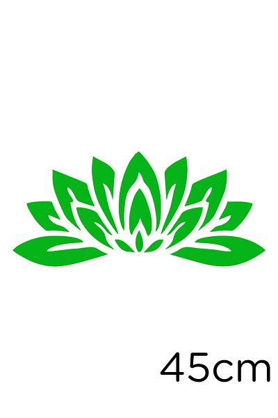 MIGNATIS Green Lotus Flower Pattern Sticker - 45cm Large Leaf Sticking