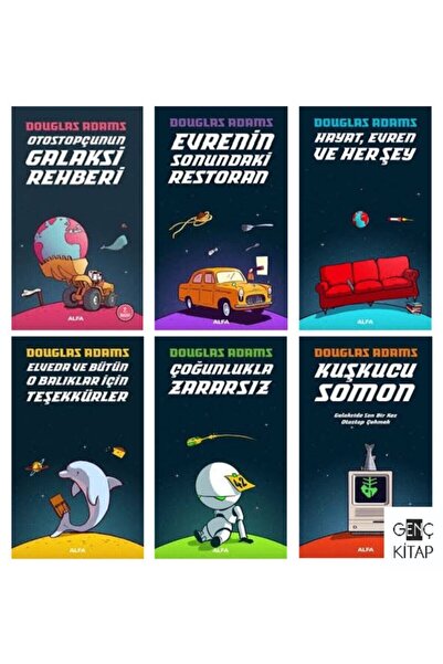 Alfa Yayınları Otostopçunun Galaksi Rehberi 6 Kitap Set Douglas Adams