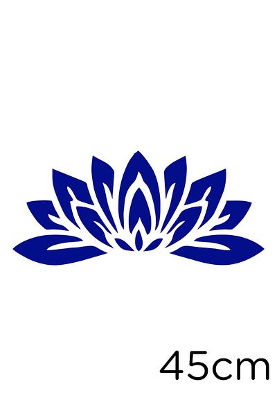 MIGNATIS Large Large Leaf Lotus Flower Sticker Gluing 45cm - Navy Blue
