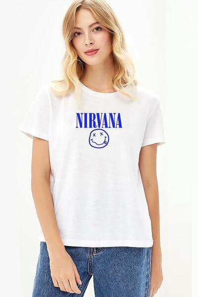 QIVI Nirvana Štampano bela ženska Pleteno majica T-shirt