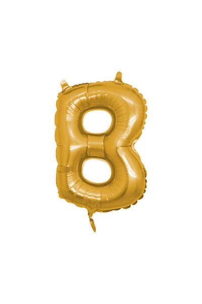 Doğumgünü Marketim 16 بوصة 40 سم احباط حرف بالون ذهبي حرف B