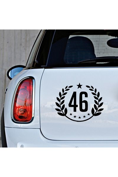 New Jargon 46 Scrieri și Stele Mari și Mici Autocolant Auto 35cm - Negru