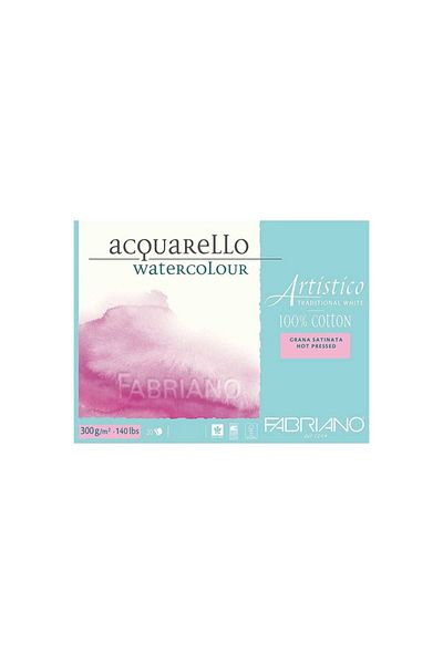 Fabriano Artistico Traditional White Watercolor Block 300 Gr18x26 cm20 YpHot Print