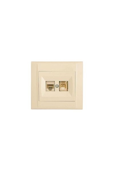 MAKEL Defne Cream Data + Telephone Socket