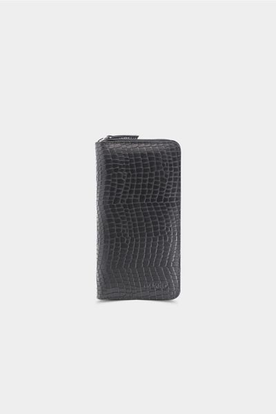 GUARD Texas Printed Black Zippered Portfolio Wallet