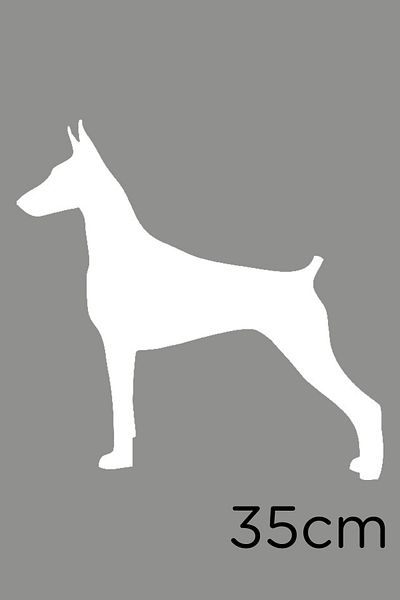 New Jargon Atenție Dobermen Dog Sticker Sticker Paste 35cm - Alb