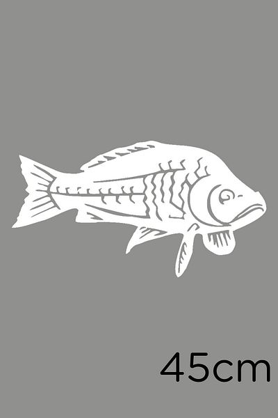 MIGNATIS Pește plutitor care se lipsește pe stânga autocolant de perete 45 cm - alb