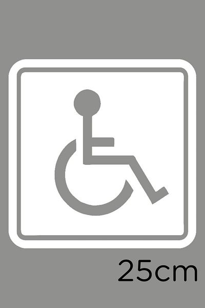 MIGNATIS Autocolant pentru mașină pentru persoane cu dizabilități și pentru femei cu dizabilități 25 cm - alb
