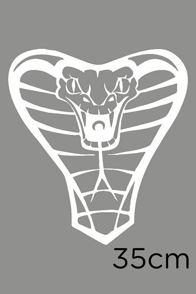 MIGNATIS Autocolant pentru mașină din vinil Bardian Cobra Snake Head 35cm - Alb