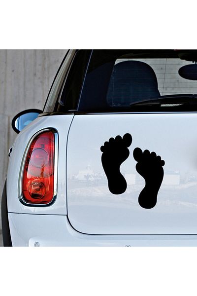 MIGNATIS O pereche de autocolant pentru mașină cu amprentă de ornament de perete modificat 25 cm - negru