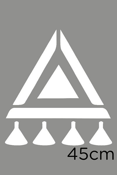 MIGNATIS 45 cm alb Anadolia Motif Talisman Icon Duar Autocolant pentru vehicul