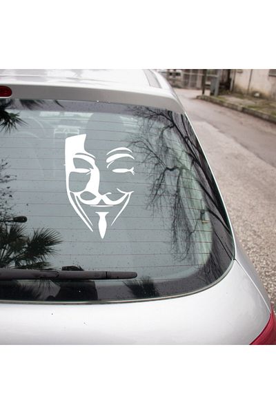 MIGNATIS V For Vandetta Mask Sticker Paste 45cm - Alb