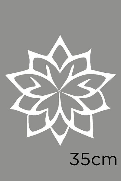 MIGNATIS Autocolant cu model Mandala cu zece petale 35cm - Alb