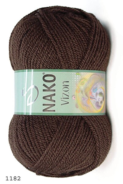 NAKO Vizon 1182 Kahverengi El Örgü Ipliği