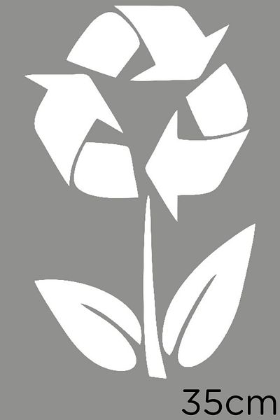 MIGNATIS Reciclare Icoană și Pastă Autocolant Floral 35cm - Alb