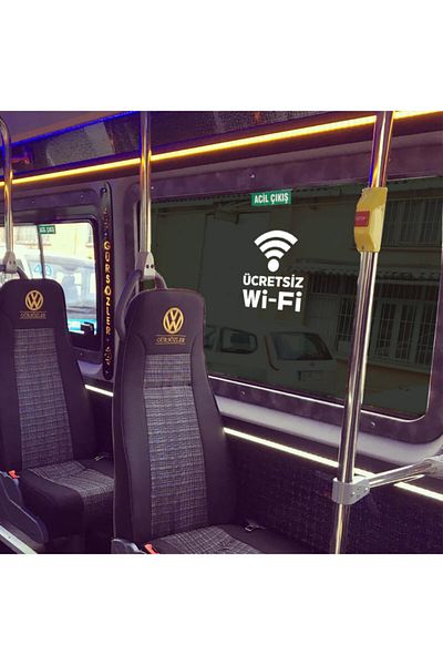 MIGNATIS Autocolant cu pictogramă Wifi gratuită 45 cm - alb