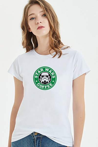 QIVI Star Wars kafa Štampano bela ženska Pleteno majica T-shirt t-shirt