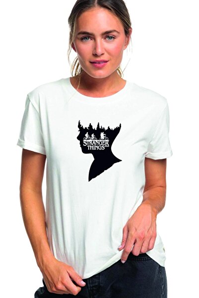 QIVI Stranger Things Štampano Majica za belke Pleteno Majica T-shirt Majica