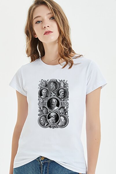 QIVI Filozofi Štampano Belke Pleteno Majica T-shirt T-shirt