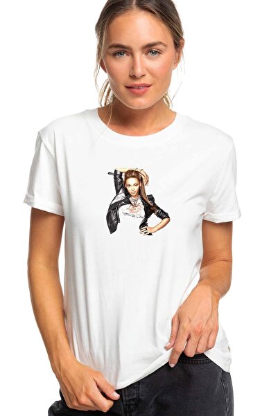 QIVI Beyonce Dream Štampano bela ženska Pleteno majica