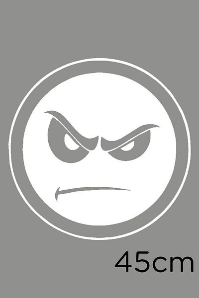 MIGNATIS Autocolant Emoji într-un cilindru cu aspect dur și tensiune 45 cm - alb
