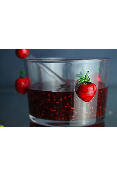 ADAMODART Cherry Glass Figured Jam Bowl