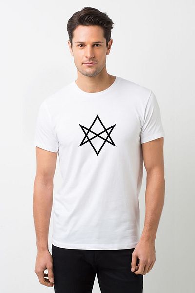 QIVI Ανδρικό πλεκτό μπλουζάκι Bring Me The Horizon Logo 3 με στάμπα λευκό