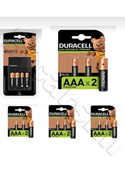 Duracell Cef 14 Pil Şarj Cihazı 10 Adet 750 Mah Aaa Ve 2 Adet 1300 Mah Aa Şarj Edilebilir Piller