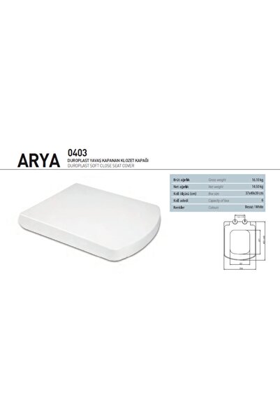 NKP Arya Yavaş Kapanır Klozet Kapağı