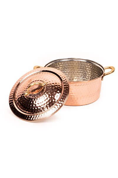 Handygoo Dövme Bakır Pilav Tenceresi 21,5 Cm