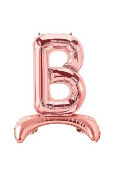 parti sürprizi Standing Rose Gold Letter B Foil Balloon