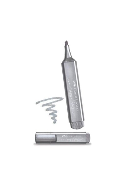 Faber Castell Shiny Silver (gri) Metalik Fosforlu Kalem