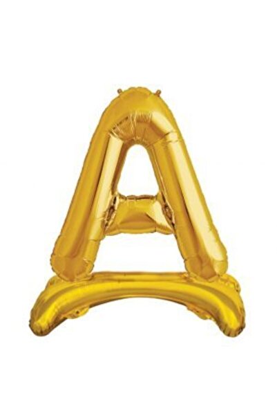 parti sürprizi حرف ذهبي واقف بالون فويل