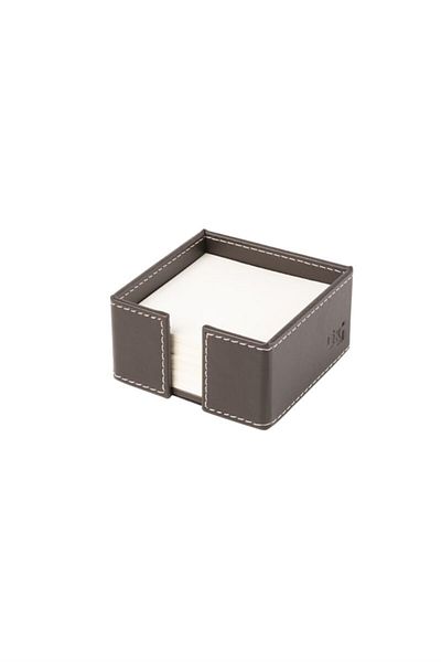 2K Cube Notepad Holder Artificial Leather Desktop 10x10x5 Cm